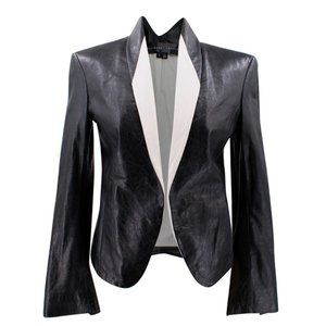 Theyskens' Theory Juji black leather jacket / blazer, size 2 / 36, 100% lamb